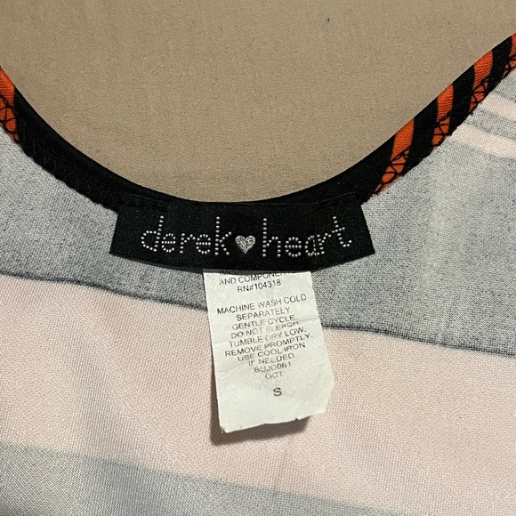 Derek Heart Striped Dress Colorful Sleeveless Dress Stretchy Juniors Size Small - Picture 7 of 7